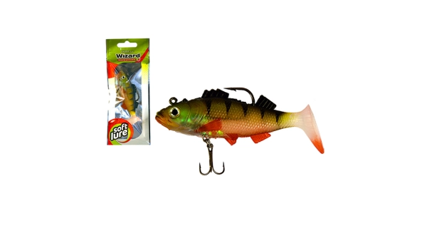 WIZARD - Umělá nástraha Swimbait Big Perch Green Holo 7,6 cm