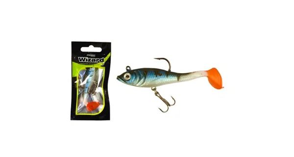 WIZARD - Umělá nástraha Swimbait Paddle Perch Blue Minnow 7,6 cm