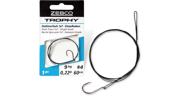 ZEBCO - Ocelové lanko Trophy Steel Trace 7x7 Expert L 50 cm 15 kg 1 ks