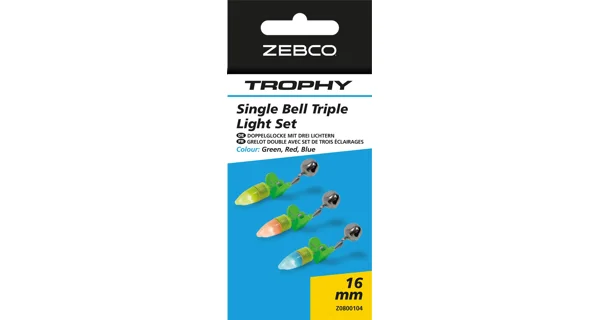 ZEBCO - Rolnička Trophy Single Bell Triple Light Set 3 ks 16 mm