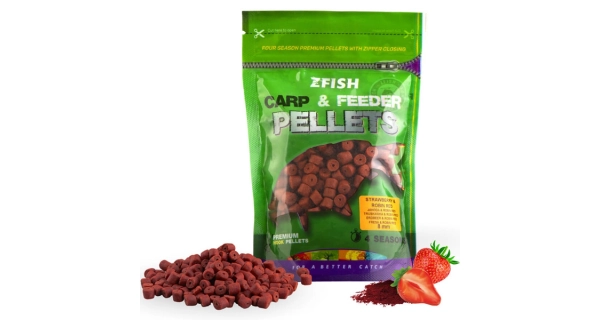 ZFISH - Chytací pelety Carp & Feeder Strawberry Robin Red 8 mm 200 g