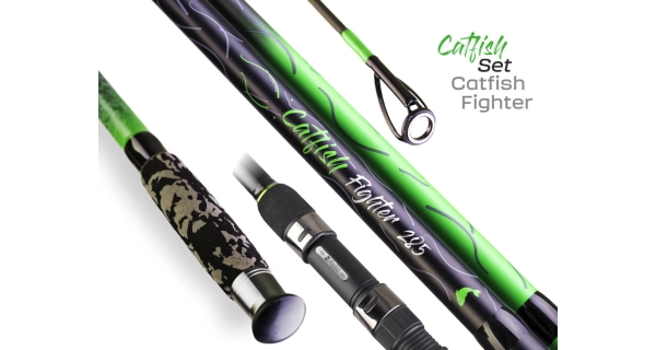 ZFISH - Combo Prut Catfish Fighter 2,85 m 100-300 g + Naviják Zeus ZX 8000