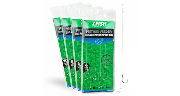ZFISH - Návazec Method Feeder Rig Quick Stop Braid vel. 14 5 ks