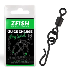 ZFISH - Obratlík Quick Change Ring Swivel Matt vel. 8 10 ks