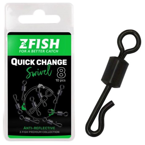 ZFISH - Obratlík Quick Change Swivel Matt vel. 12 10 ks