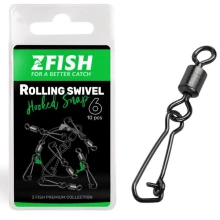 ZFISH - Obratlík Rolling Swivel & Hooked Snap vel. 10 10 ks