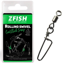 ZFISH - Obratlík s karabinou Rolling Swivel & Coastlock Snap vel. 8 10 ks