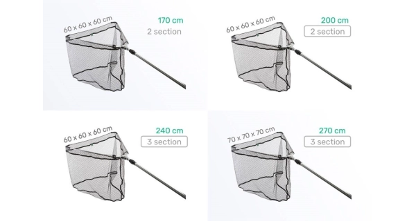 ZFISH - Podběrák Landing Net ZFX Rubber Mesh 2,7 m