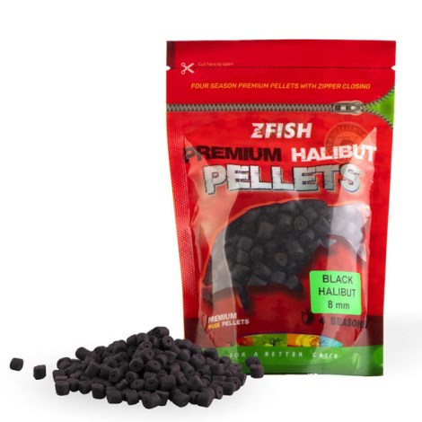 ZFISH - Premium Halibut Pellets 8 mm 200 g Black Halibut