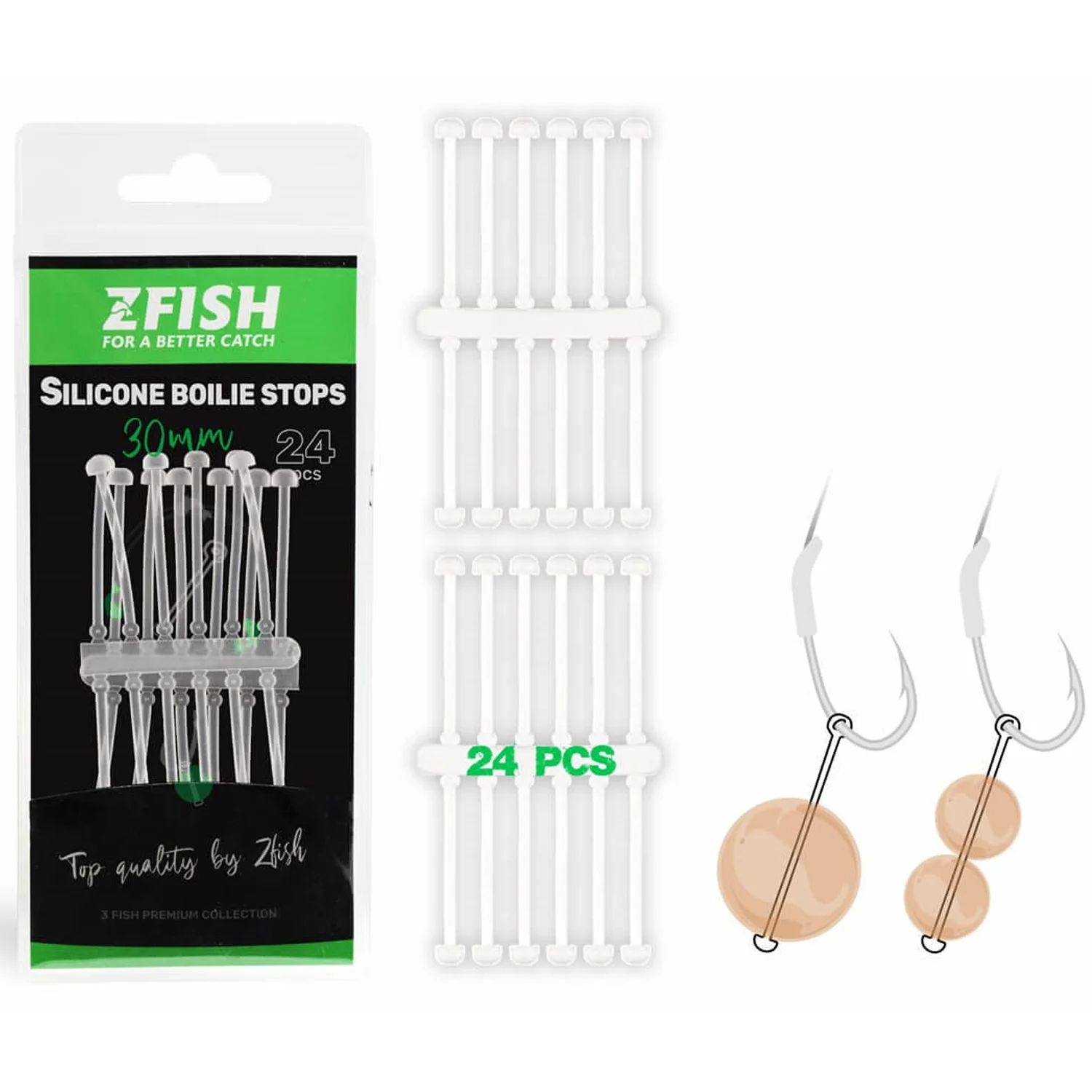 ZFISH ZFISH - Silikonový vlas na nástrahy 30 mm 24 ks