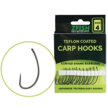 ZFISH - Teflonové háčky Curved Shank Barbless vel. 4 10 ks