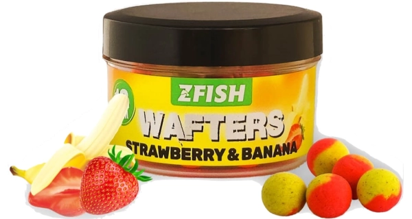 ZFISH - Vyvážené boilies Balanced Wafters Strawberry Banana 12 mm 20 g