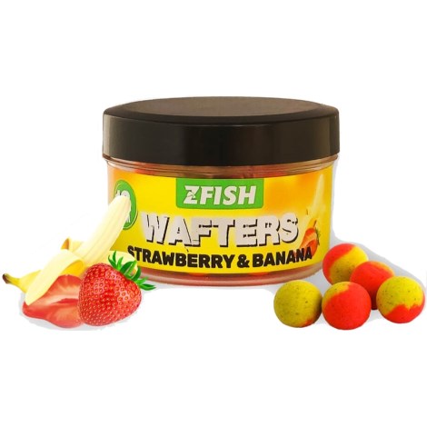ZFISH - Vyvážené boilies Balanced Wafters Strawberry Banana 12 mm 20 g